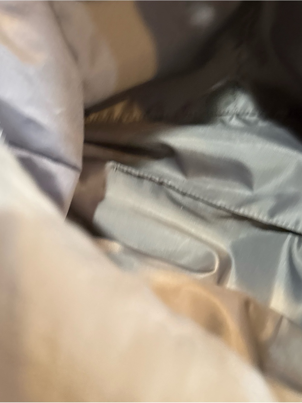 lululemon athletica light gray shoulder bag with orange strap accents - Picture 7 of 10